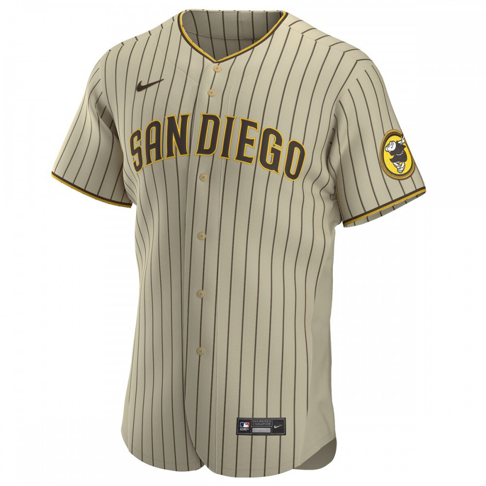 Manny Machado San Diego Padres Alternate Athletic Fit Player Jersey Tan/Brown - view 2