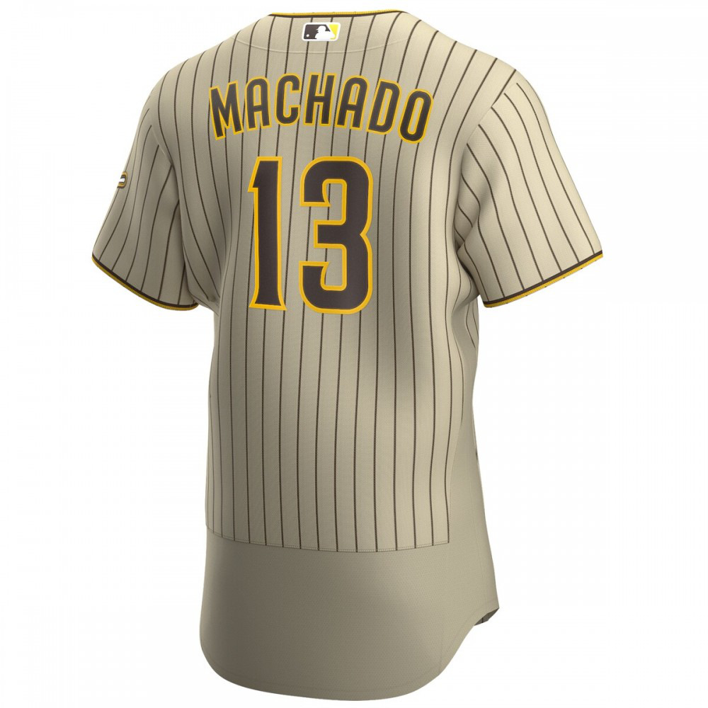 Manny Machado San Diego Padres Alternate Athletic Fit Player Jersey Tan/Brown - view 3