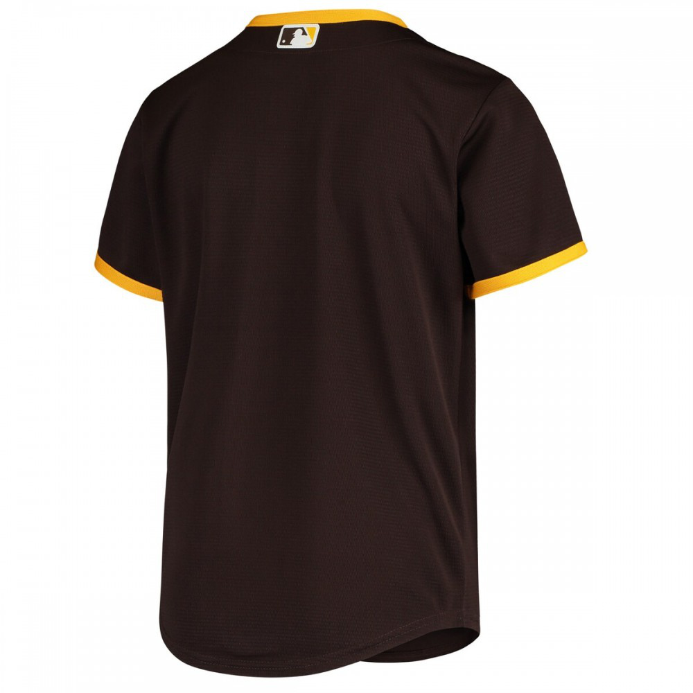 San Diego Padres Youth Road Replica Team Jersey Brown - view 3