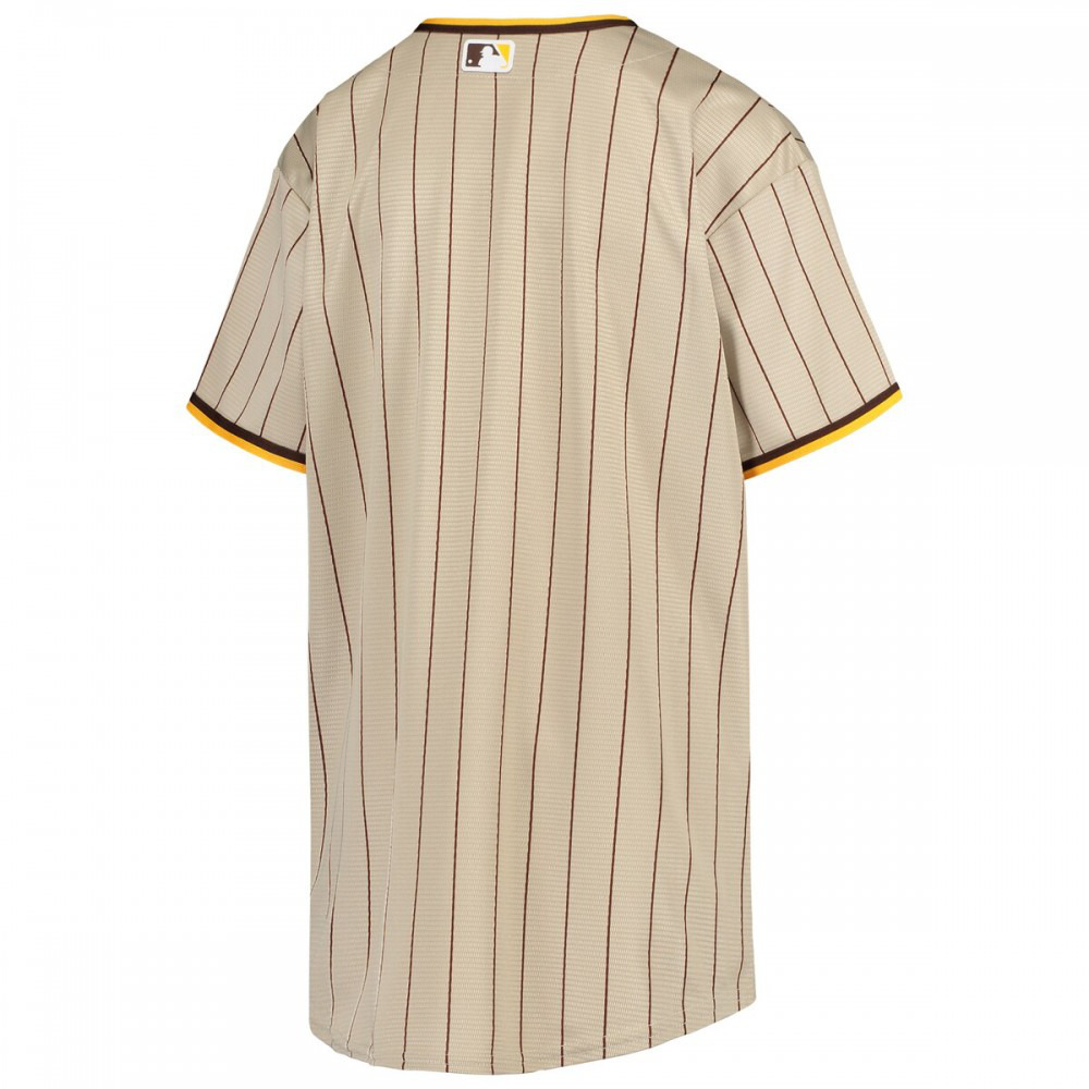San Diego Padres Youth Alternate Replica Team Jersey Sand/Brown - view 3