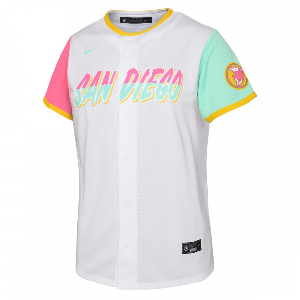 San Diego Padres Youth 2022 City Connect Replica Team Jersey White - view 2