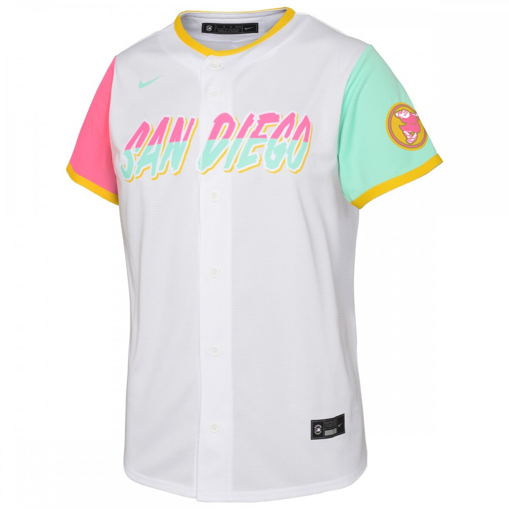 Manny Machado San Diego Padres Youth 2022 City Connect Replica Player Jersey White - view 2