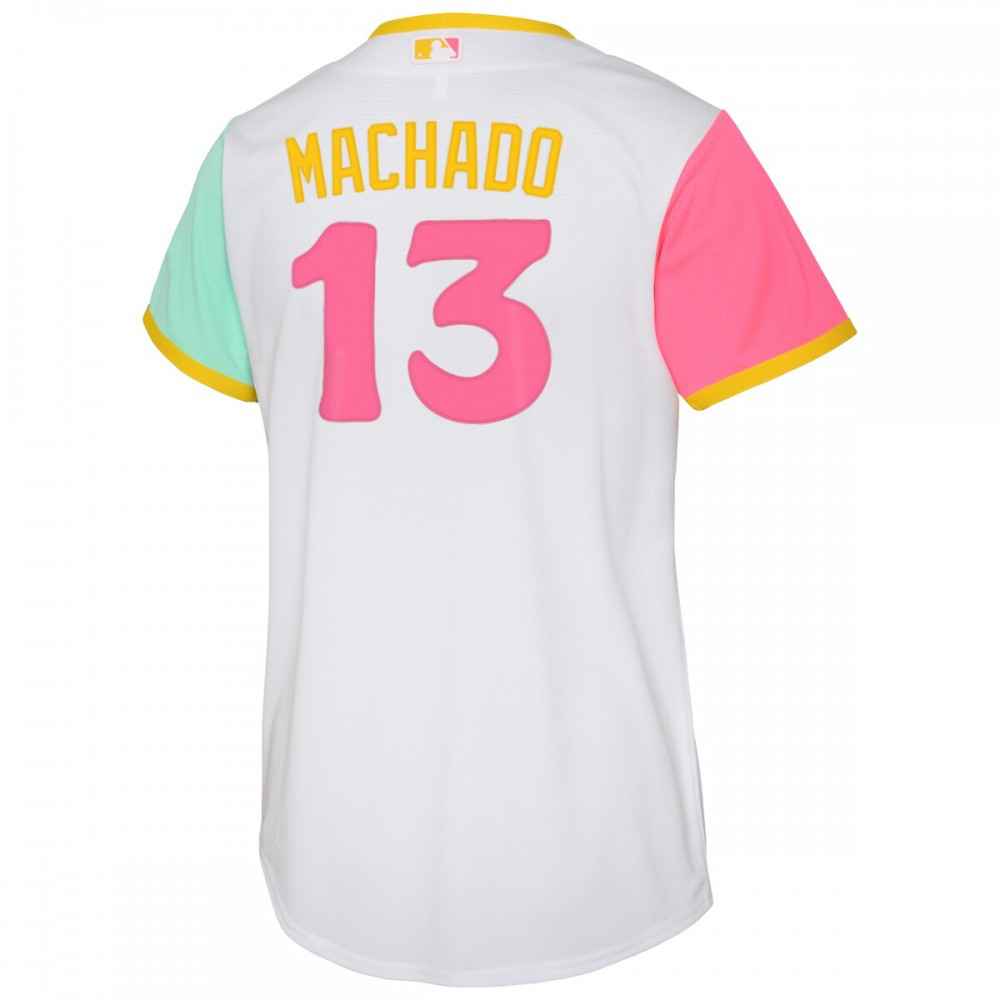 Manny Machado San Diego Padres Youth 2022 City Connect Replica Player Jersey White - view 3