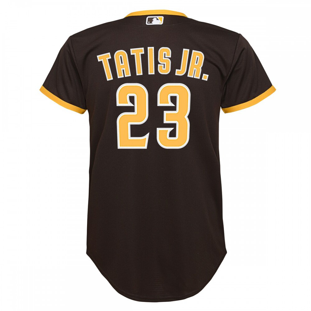 Fernando Tatis Jr. San Diego Padres Youth Alternate Replica Player Jersey Brown - view 3