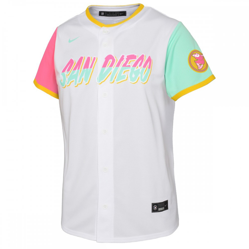 Fernando Tatis Jr. San Diego Padres Youth 2022 City Connect Replica Player Jersey White - view 2