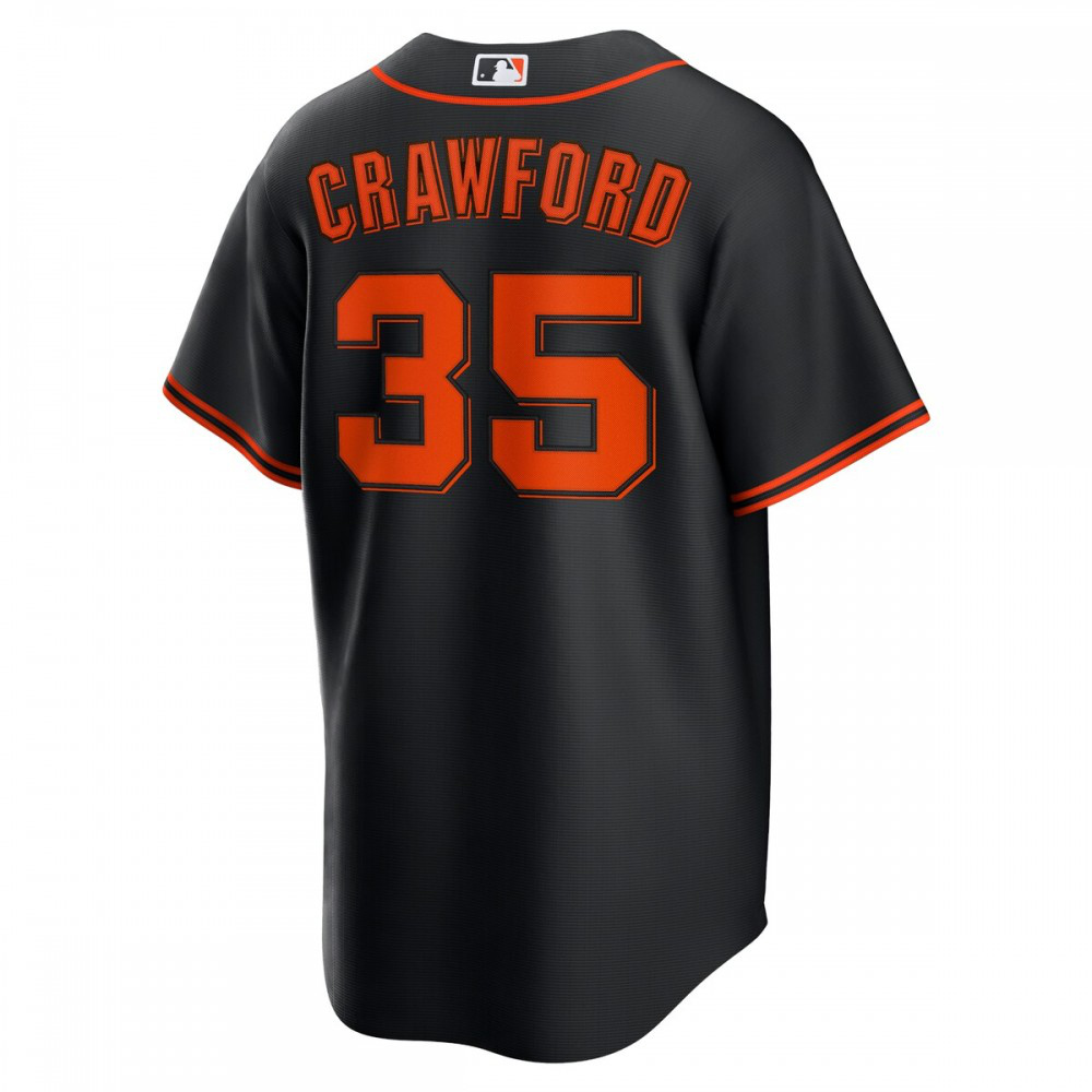 Brandon Crawford San Francisco Giants Alternate Replica Player Name Jersey Black - view 3