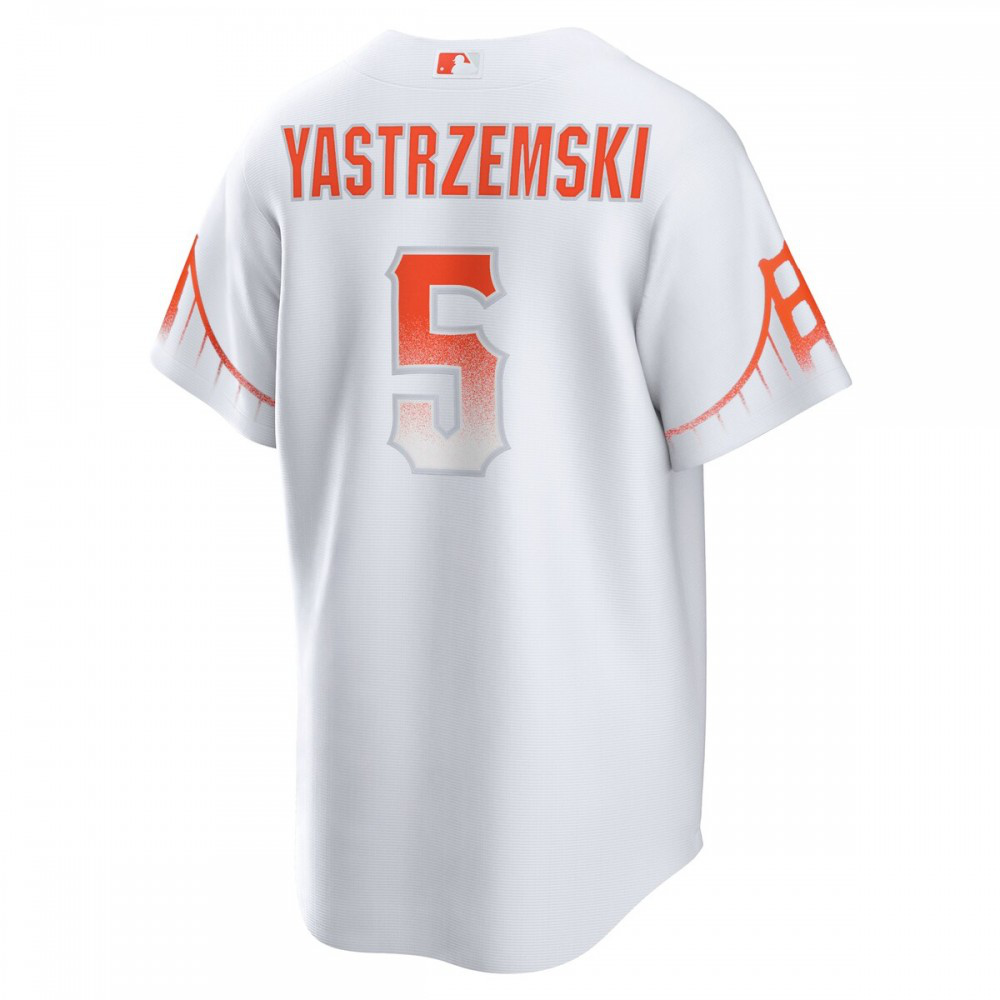 Mike Yastrzemski San Francisco Giants 2021 City Connect Replica Player Jersey White - view 3