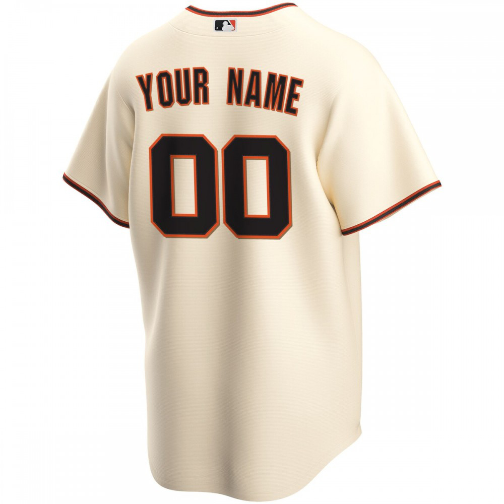 San Francisco Giants Youth Home Replica Custom Jersey Cream - view 3