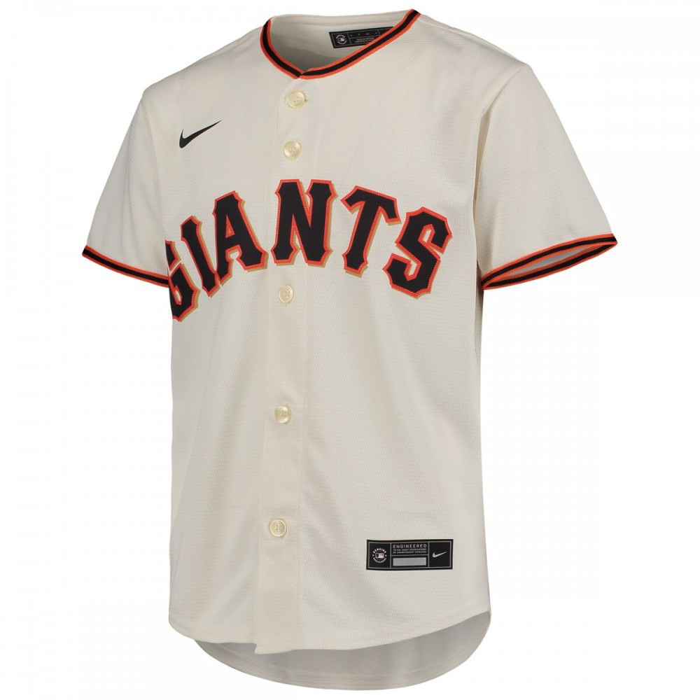 Mike Yastrzemski San Francisco Giants Youth Alternate Replica Player Jersey Cream - view 2