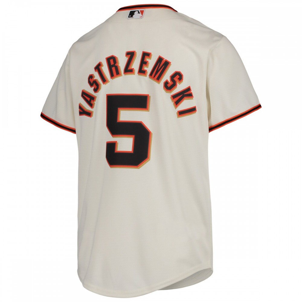 Mike Yastrzemski San Francisco Giants Youth Alternate Replica Player Jersey Cream - view 3