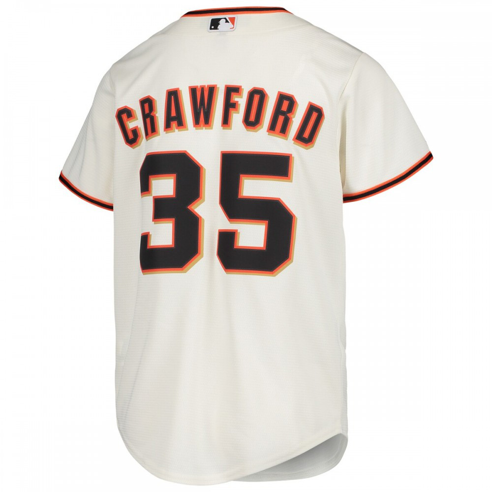 Brandon Crawford San Francisco Giants Youth Alternate Replica Player Jersey Cream - view 3