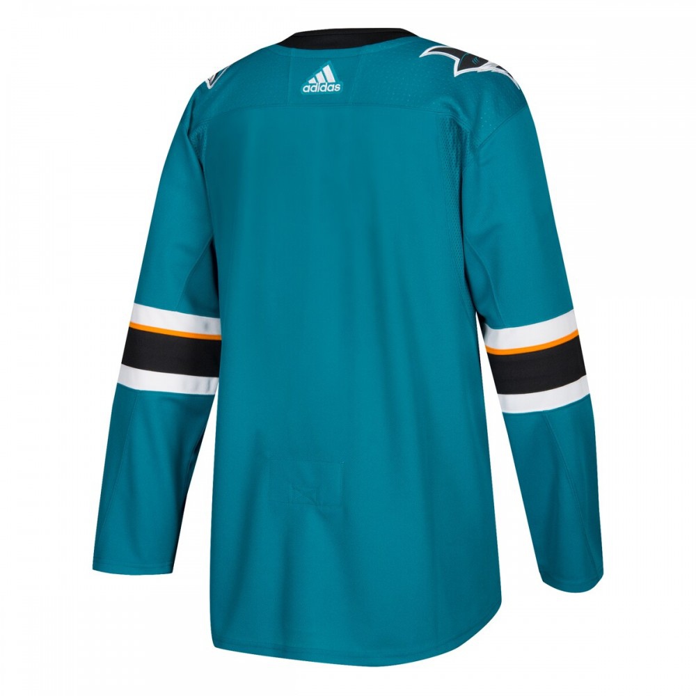 San Jose Sharks Home Athletic Fit Blank Jersey Teal - view 3