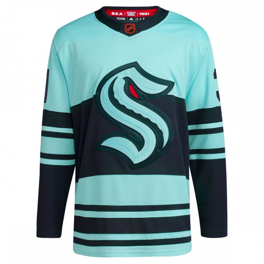 Philipp Grubauer Seattle Kraken Reverse Retro 2.0 Athletic Fit Player Jersey Teal - view 2