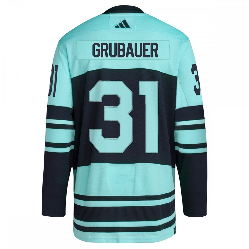 Philipp Grubauer Seattle Kraken Reverse Retro 2.0 Athletic Fit Player Jersey Teal - view 3