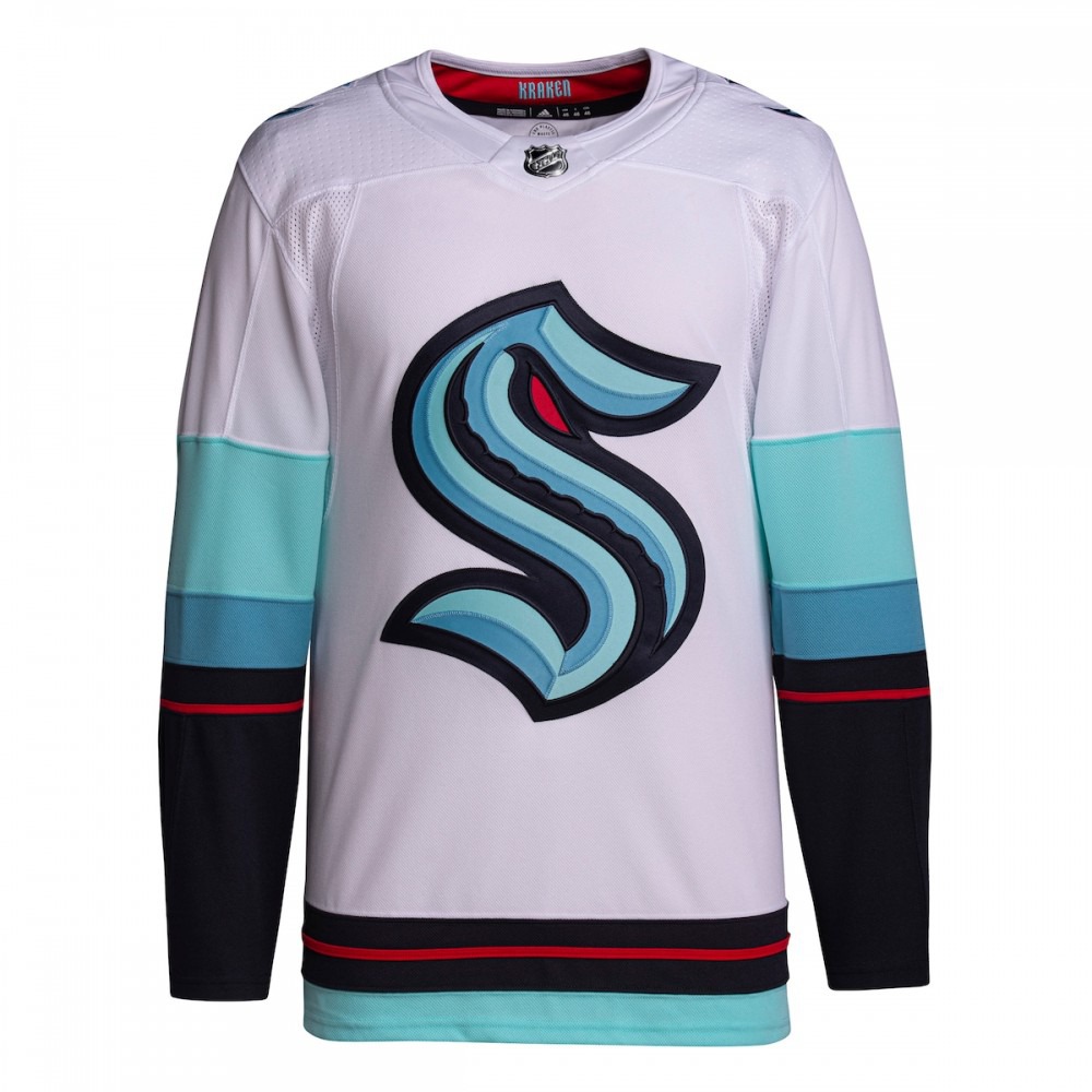 Seattle Kraken Away Primegreen Athletic Fit Jersey White - view 2