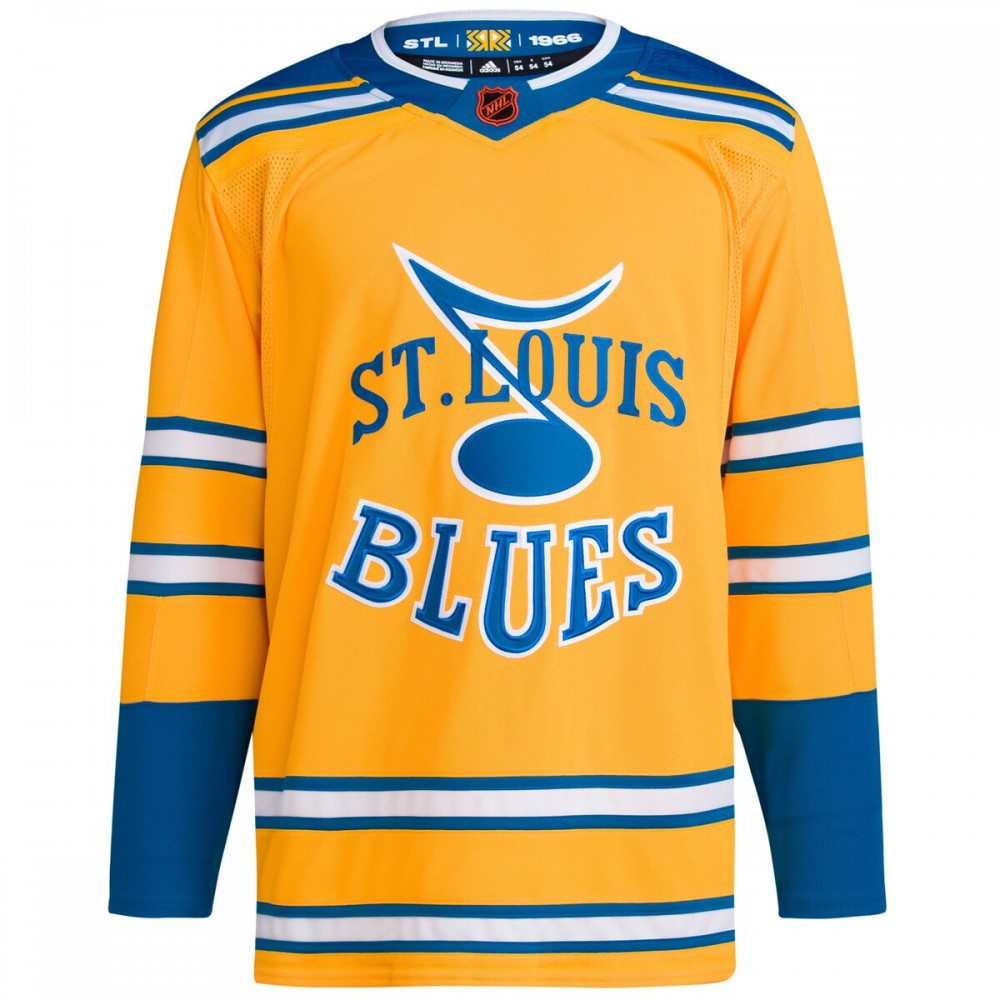St. Louis Blues Reverse Retro 2.0 Athletic Fit Blank Jersey Yellow - view 2