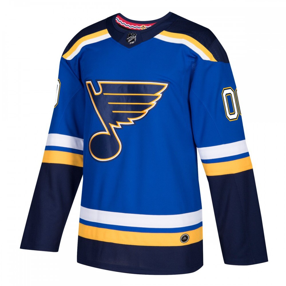 St. Louis Blues Athletic Fit Custom Jersey Blue - view 2