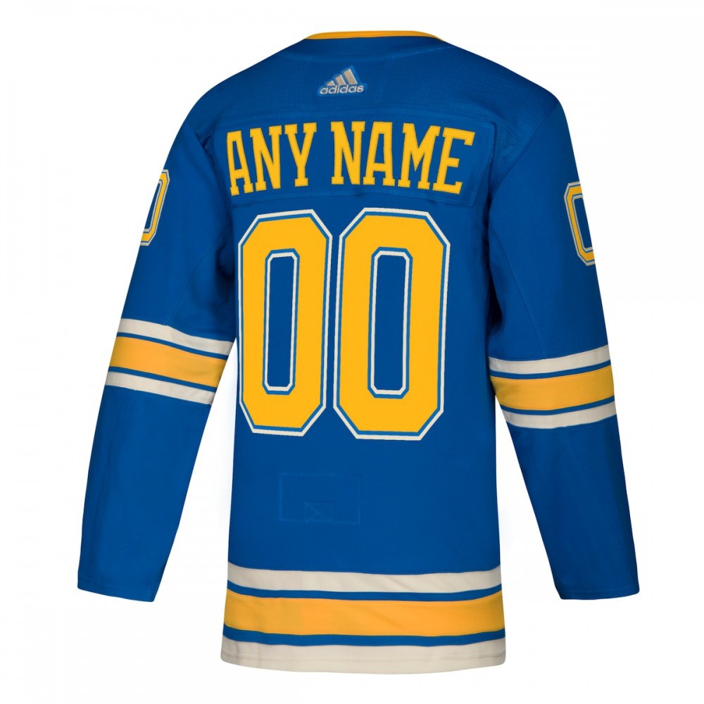 St. Louis Blues Alternate Athletic Fit Custom Jersey Light Blue - view 3