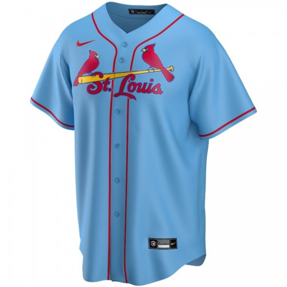 Men's St. Louis Cardinals Yadier Molina #4 Light Blue Alternate 2020 Jersey - view 2