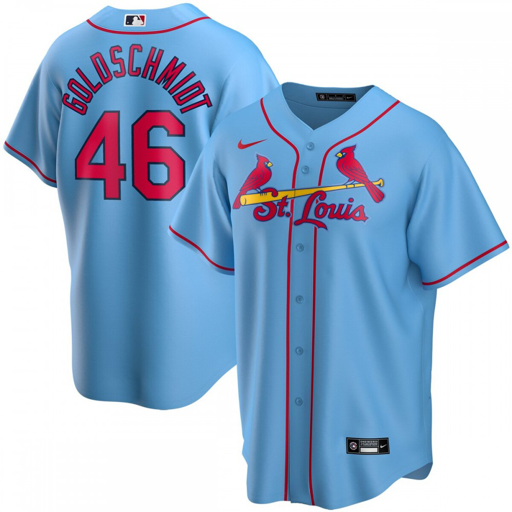 Paul Goldschmidt St. Louis Cardinals Youth Alternate Replica Player Jersey Light Blue