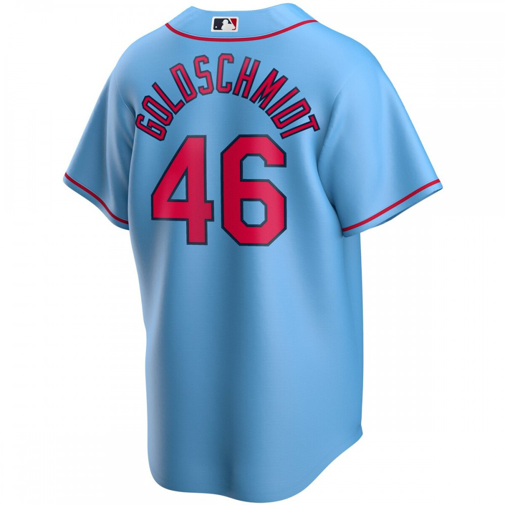 Paul Goldschmidt St. Louis Cardinals Youth Alternate Replica Player Jersey Light Blue - view 3