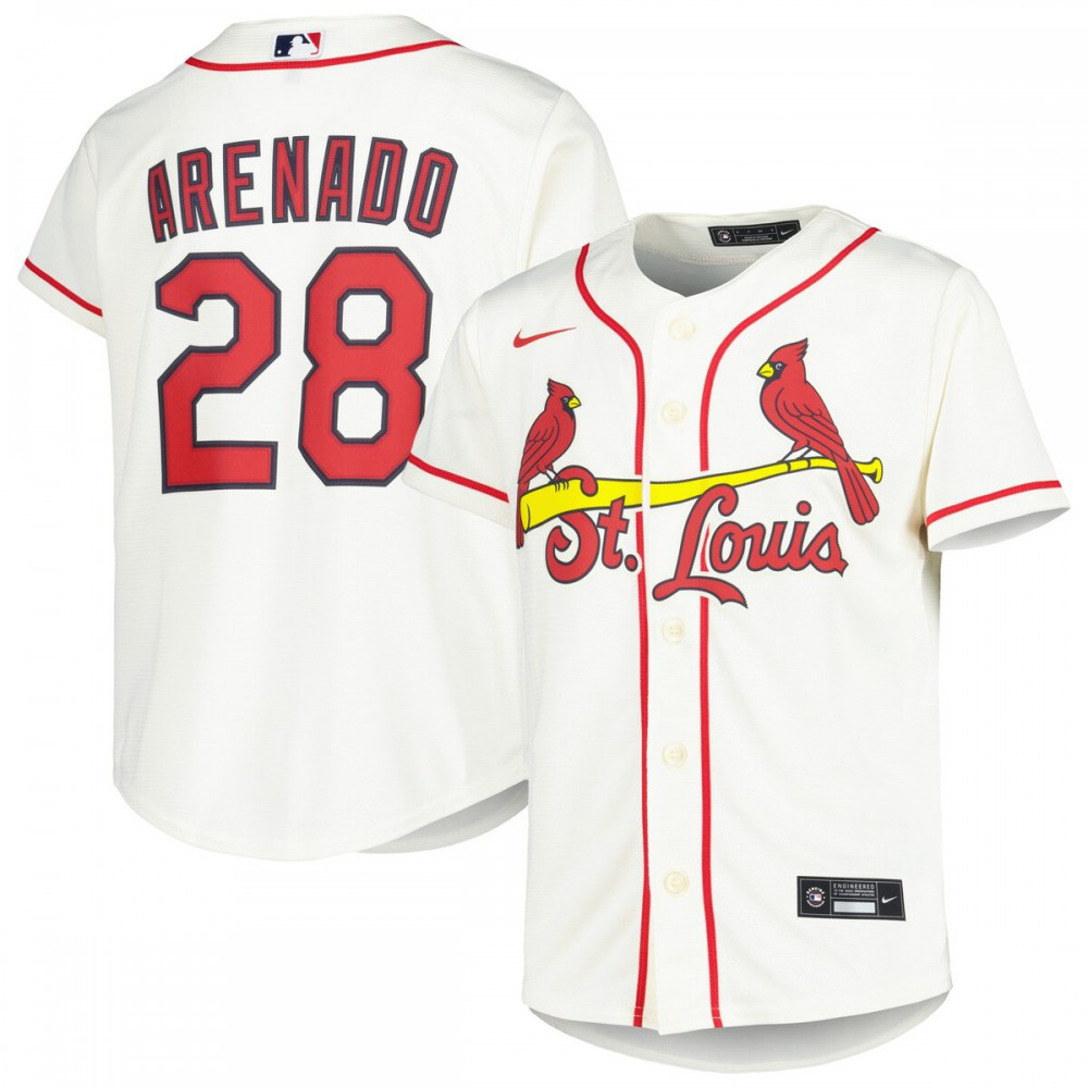 Nolan Arenado St. Louis Cardinals Youth Alternate Replica Player Jersey Cream
