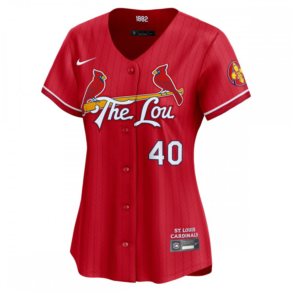 Willson Contreras St. Louis Cardinals Women's 2024 City Connect Limited Player Jersey Red - view 2