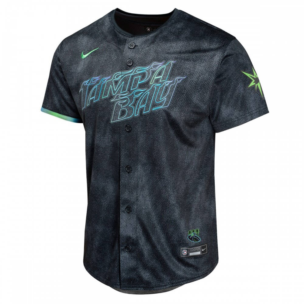 Tampa Bay Rays Youth 2024 City Connect Limited Jersey Black - view 2