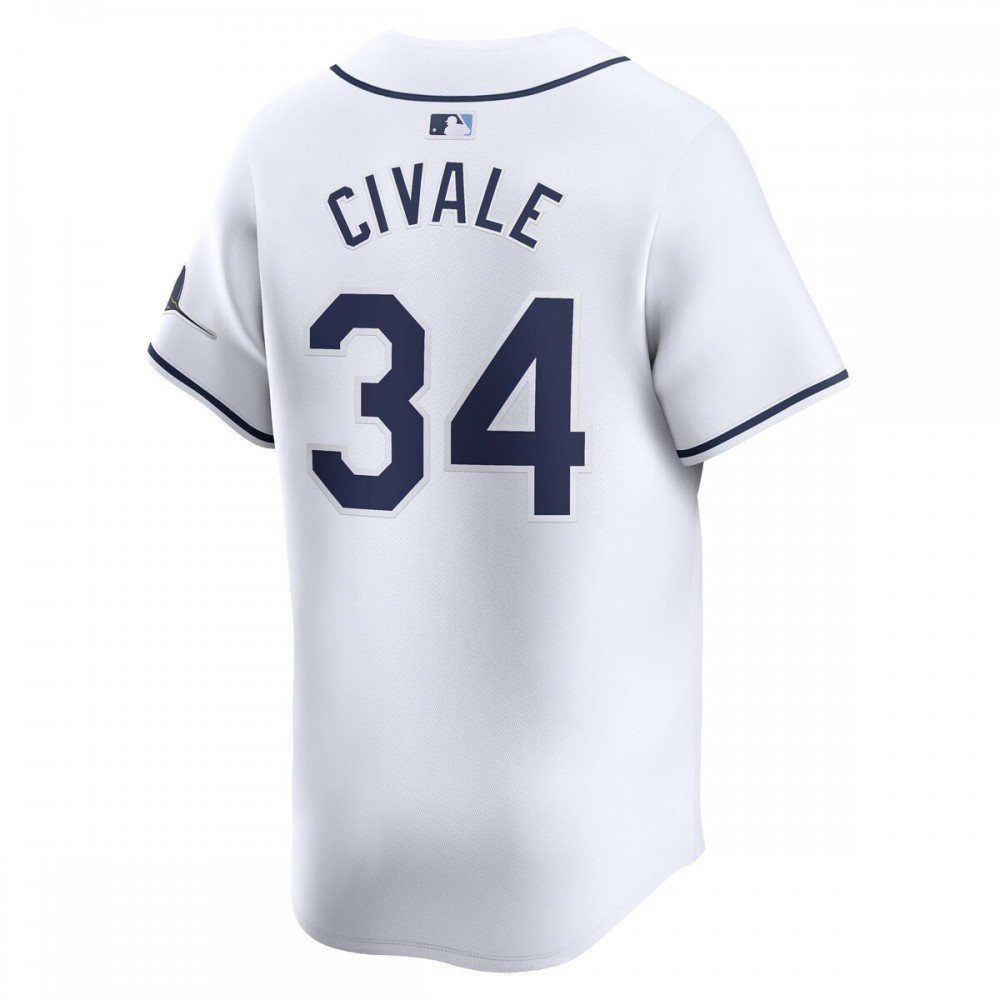 Aaron Civale Tampa Bay Rays Home Limited Player Jersey White - view 3