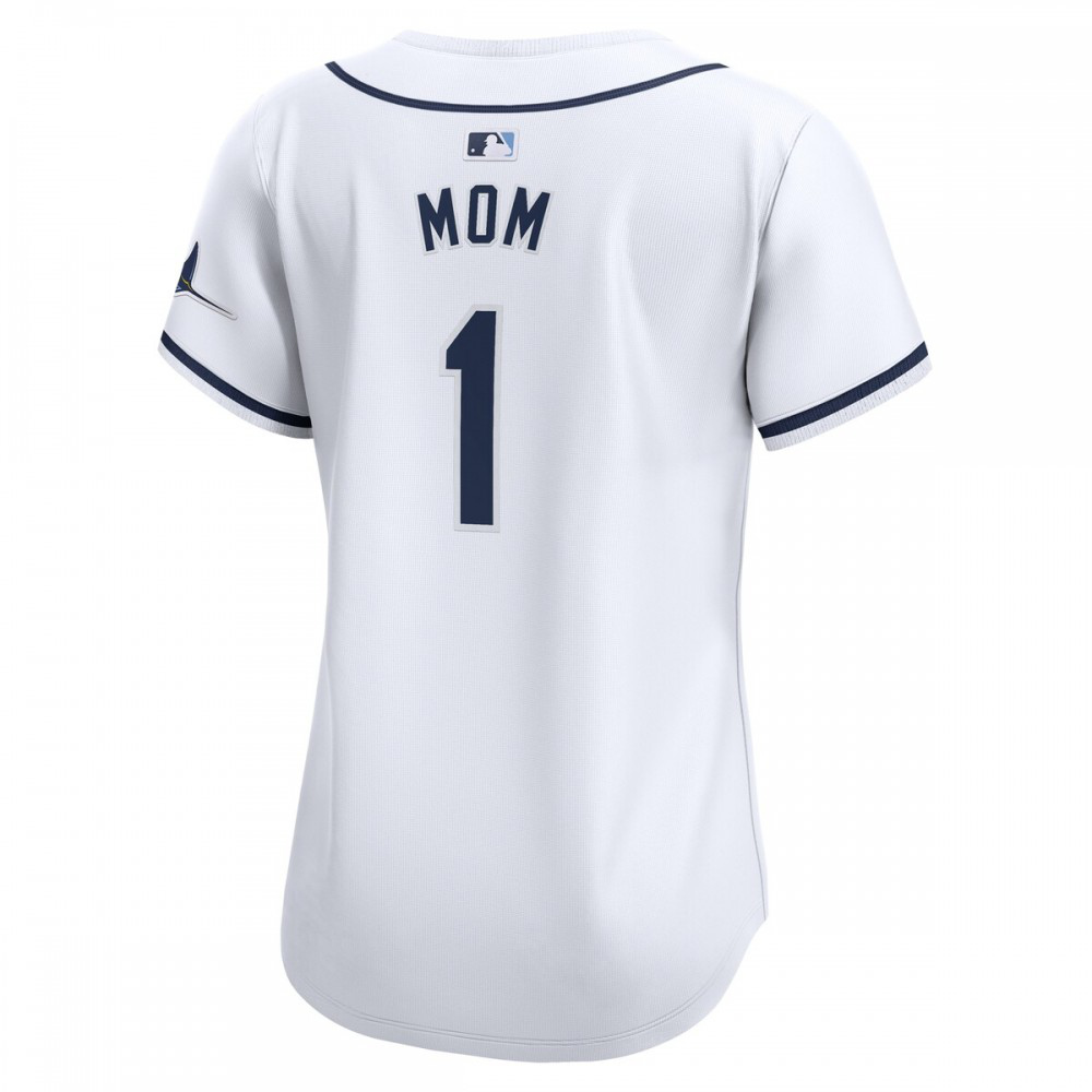 Tampa Bay Rays Women's #1 Mom Home Limited Jersey White - view 3