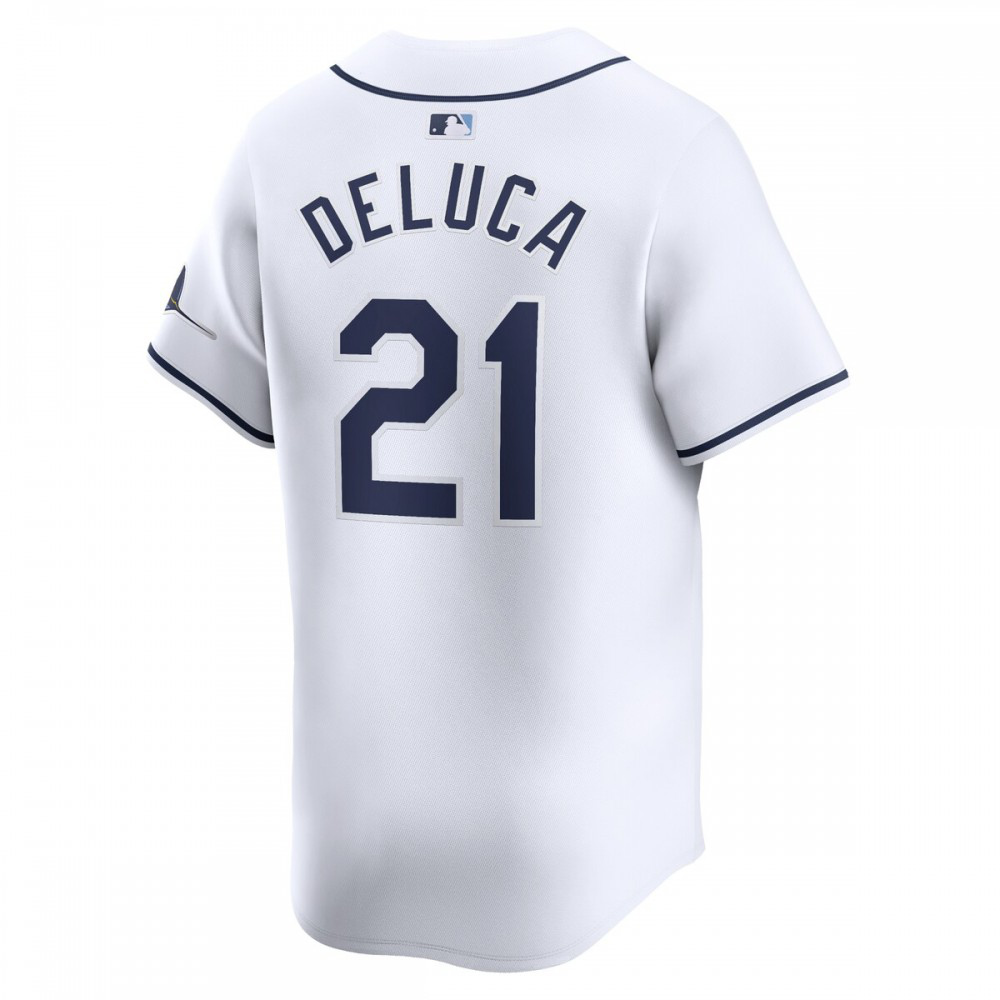 Jonny DeLuca Tampa Bay Rays Home Limited Player Jersey White - view 3