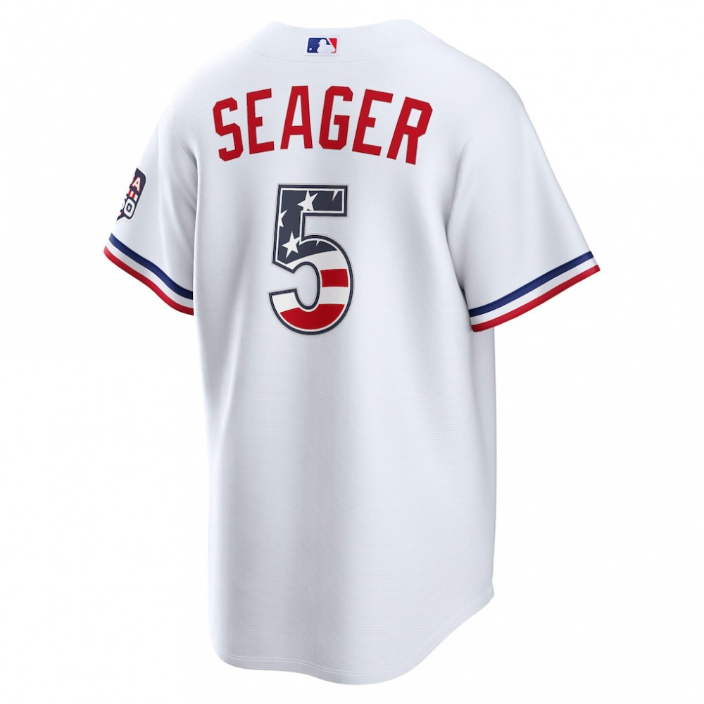 Corey Seager Texas Rangers USA 250 Fourth of July Home Stadium Jersey White - view 3
