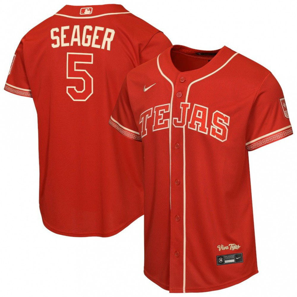 Corey Seager Texas Rangers Youth 2026 City Connect Stadium Jersey Red