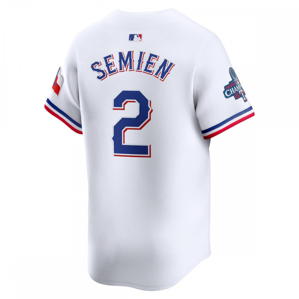 Marcus Semien Texas Rangers Home 2023 World Series Champions Limited Jersey White - view 3