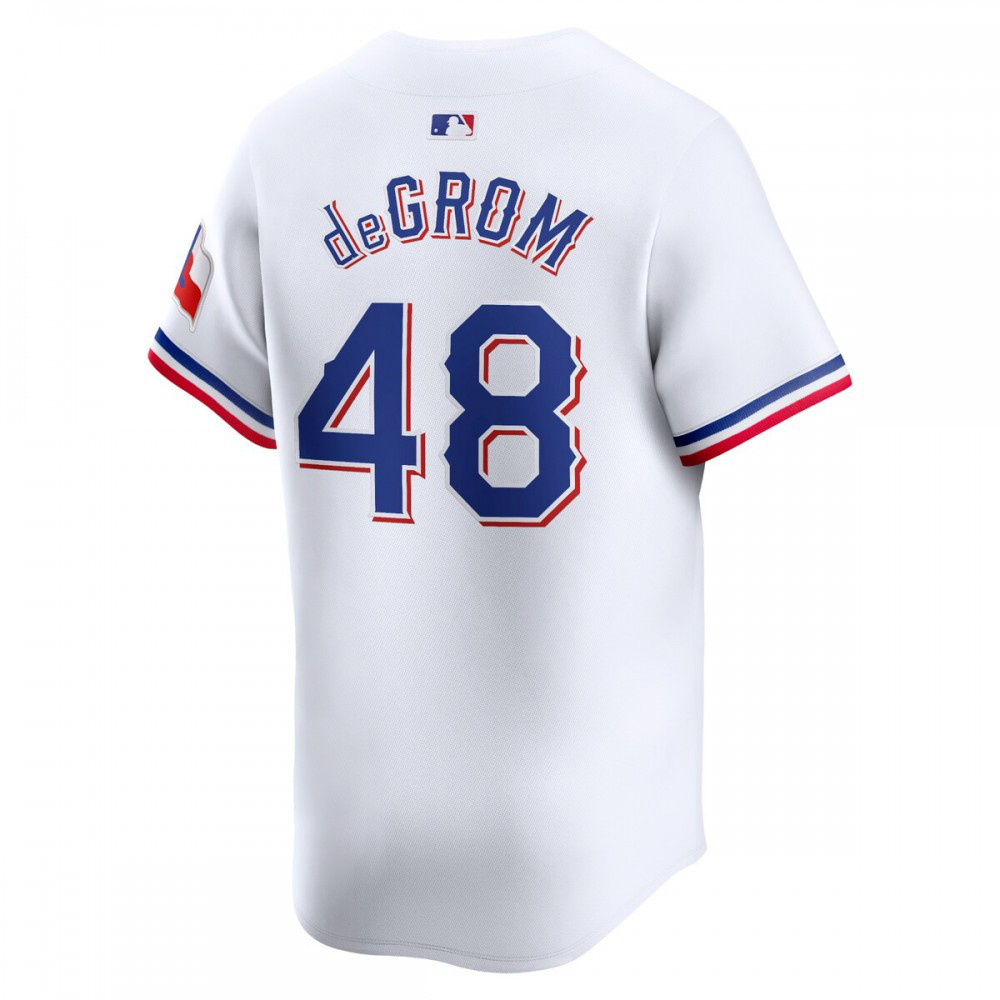 Jacob deGrom Texas Rangers Home Limited Player Jersey White - view 3