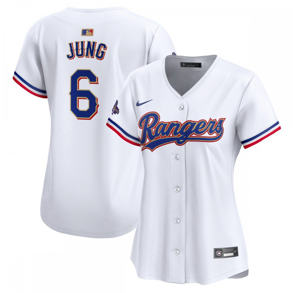Josh Jung Texas Rangers Women's 2024 Gold Collection Limited Player Jersey – White
