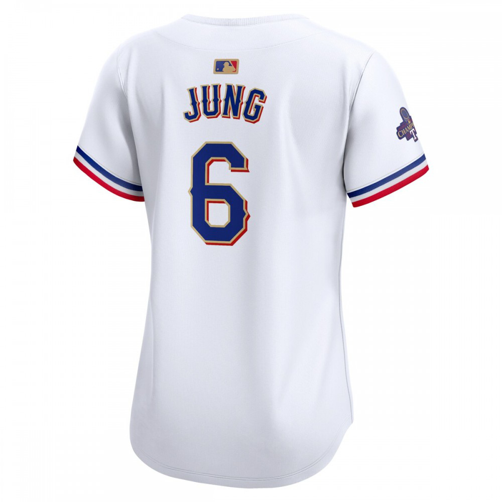 Josh Jung Texas Rangers Women's 2024 Gold Collection Limited Player Jersey – White - view 3