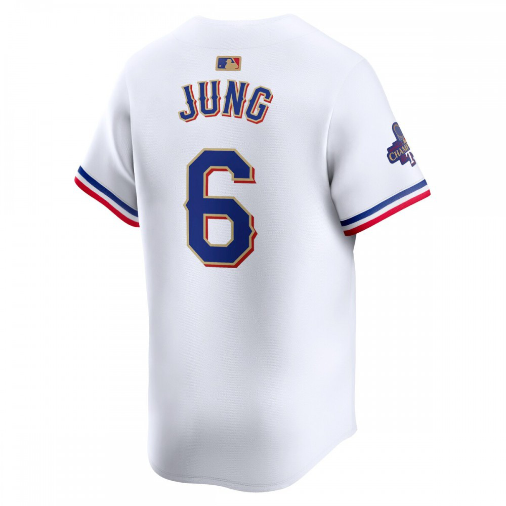 Josh Jung Texas Rangers 2024 Gold Collection Limited Player Jersey – White - view 3