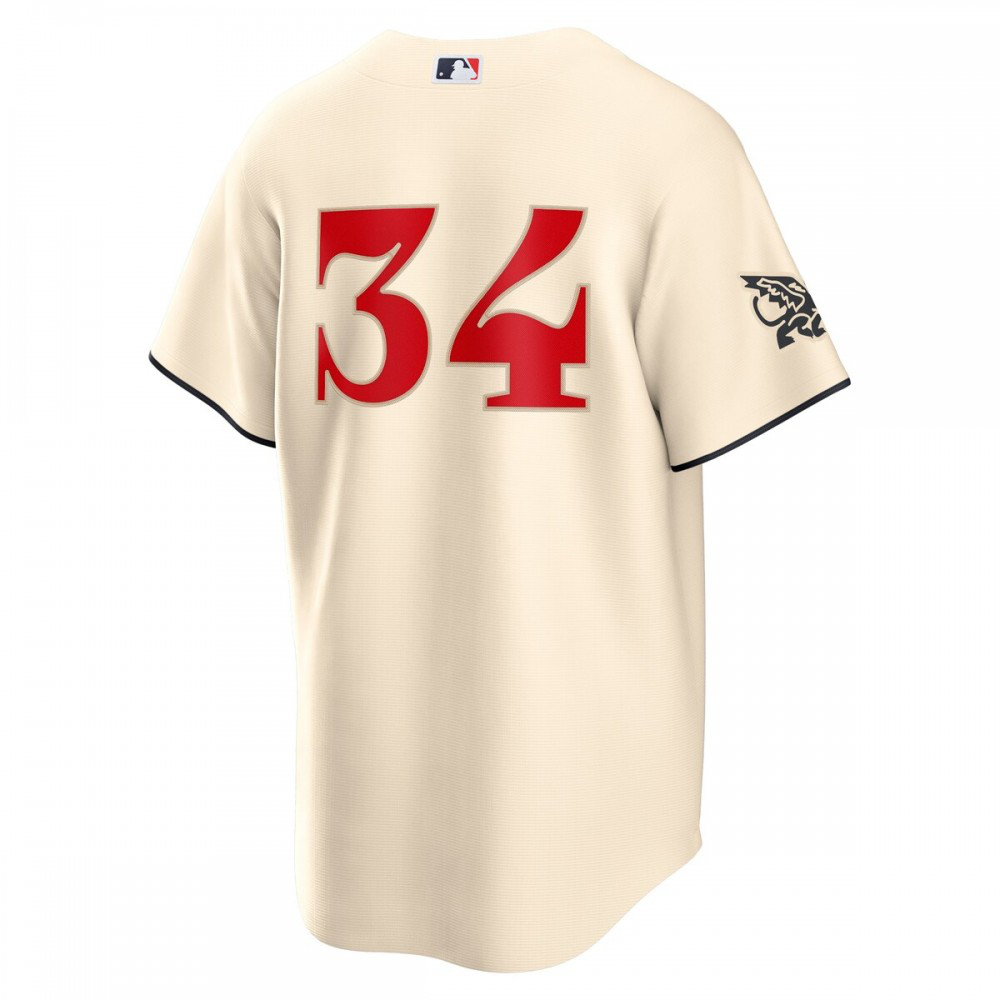 Nolan Ryan Texas Rangers 2023 City Connect Replica Player Jersey Cream - view 3