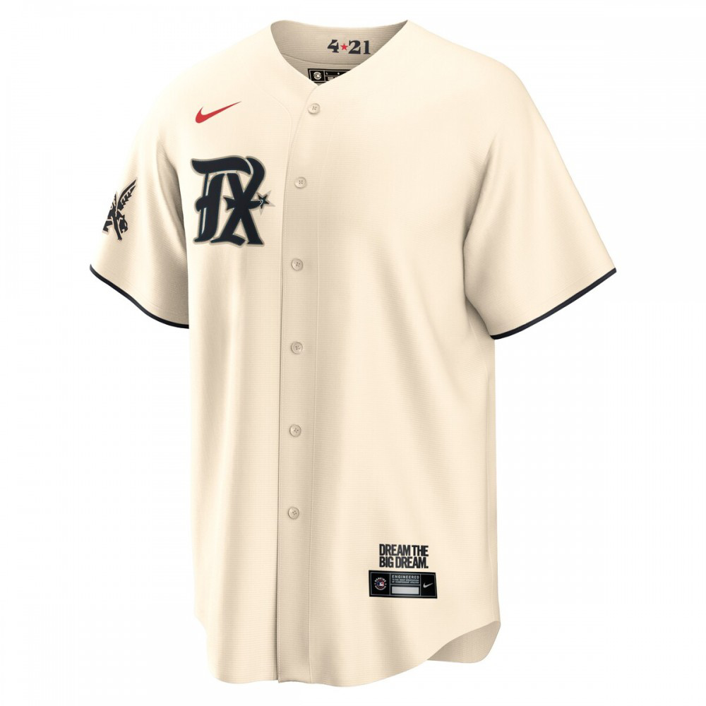 Nolan Ryan Texas Rangers 2023 City Connect Replica Player Jersey Cream - view 2