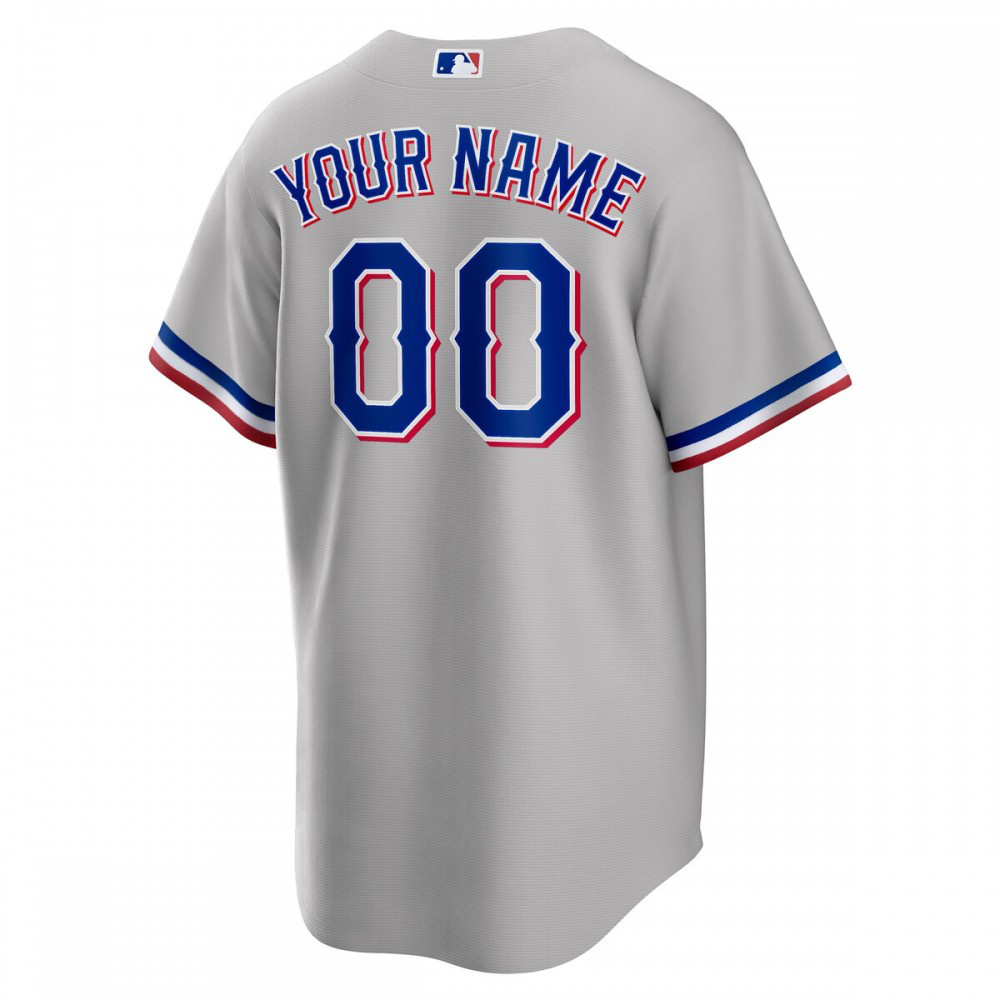 Texas Rangers Road Custom Replica Jersey Gray - view 3