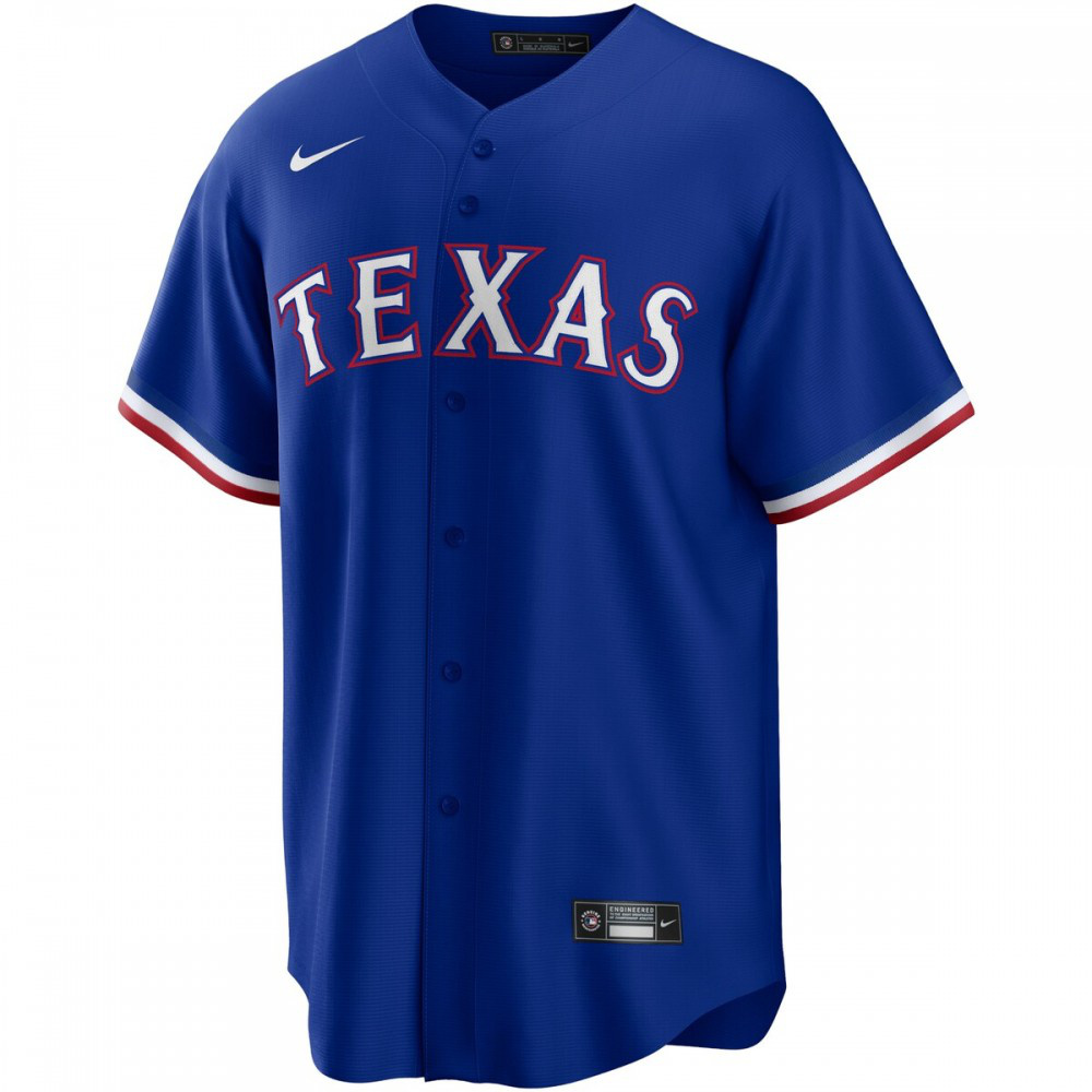 Texas Rangers Alternate Replica Team Logo Jersey Royal - view 2
