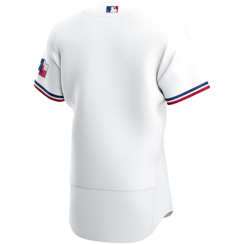 Texas Rangers Home Athletic Fit Team Logo Jersey White - view 3
