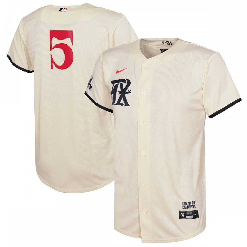 Corey Seager Texas Rangers Youth 2023 City Connect Replica Player Jersey Cream