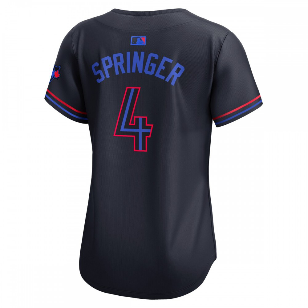 George Springer Toronto Blue Jays Women's 2024 City Connect Limited Player Jersey Navy - view 3