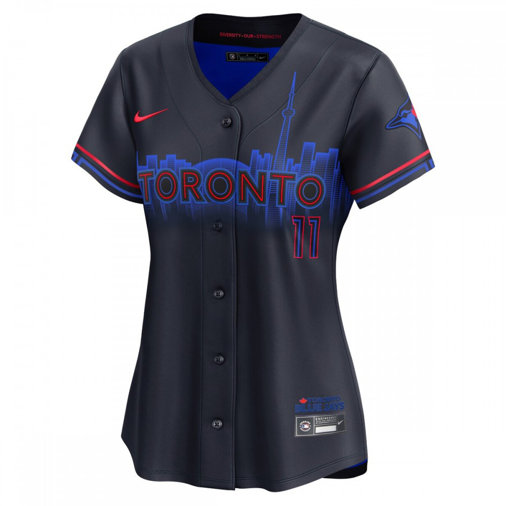 Bo Bichette Toronto Blue Jays Women's 2024 City Connect Limited Player Jersey Navy - view 2