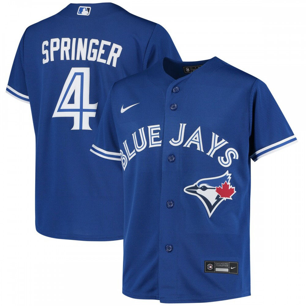 George Springer Toronto Blue Jays Youth Alternate Replica Player Jersey Royal