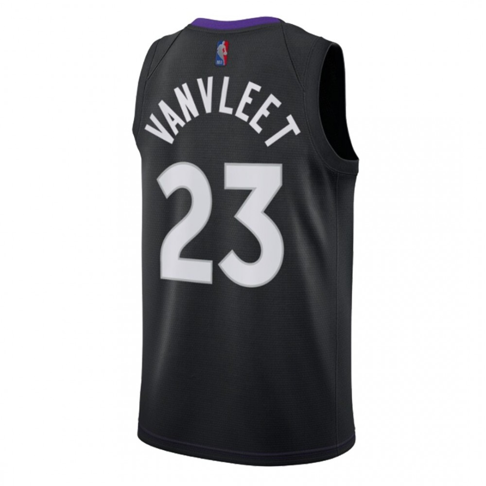 Men's Toronto Raptors Fred VanVleet #23 Black&Purple 2021 Swingman Jersey Earned Edition - view 2