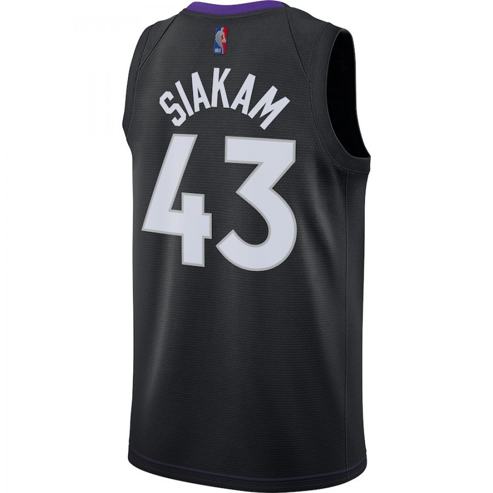 Men's Toronto Raptors Pascal Siakam #43 Black&Purple 2021 Swingman NBA Jersey Earned Edition - view 3