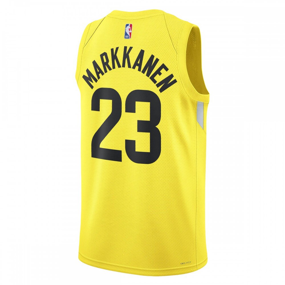 Lauri Markkanen Utah Jazz Unisex Swingman Jersey Icon Edition Gold - view 3